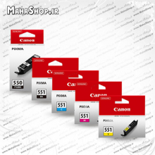 كارتريج Canon CLI-551 ، PGI-550 جوهر افشان 5 رنگ
