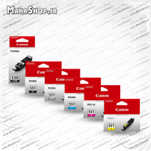 كارتريج Canon CLI-551 ، PGI-550 جوهر افشان 6 رنگ