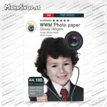 کاغذ دبلیو دبلیو ام 180 گرم فتوگلاسه 100 برگی A4