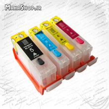 کارتریج قابل شارژ CLI-8M , CLI-8C , CLI-8Y , PGI-5PGBK کانن (4 رنگ)